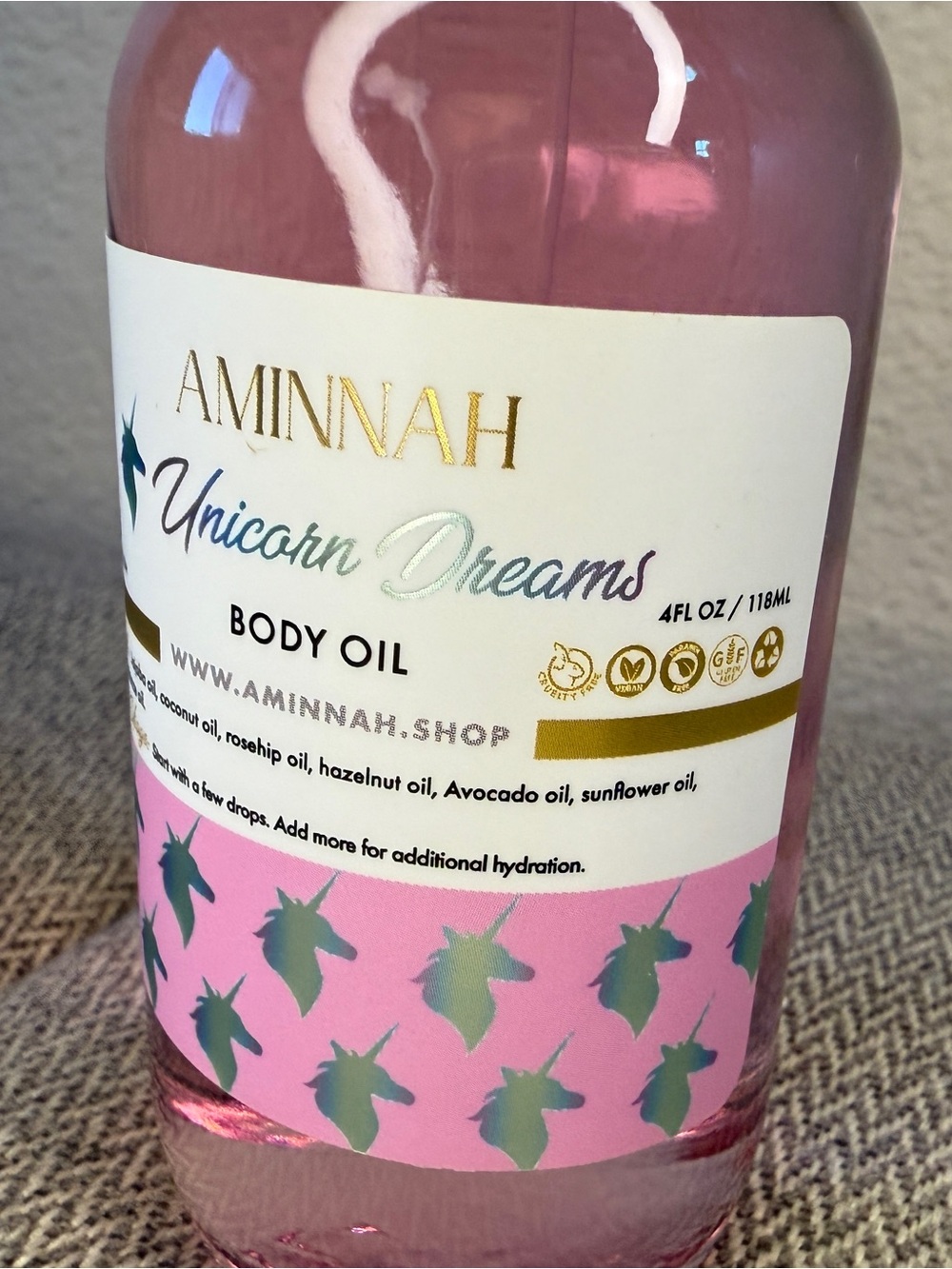 AMINNAH Unicorn Dreams Body Oil, 4fl oz - Picture 9 of 12